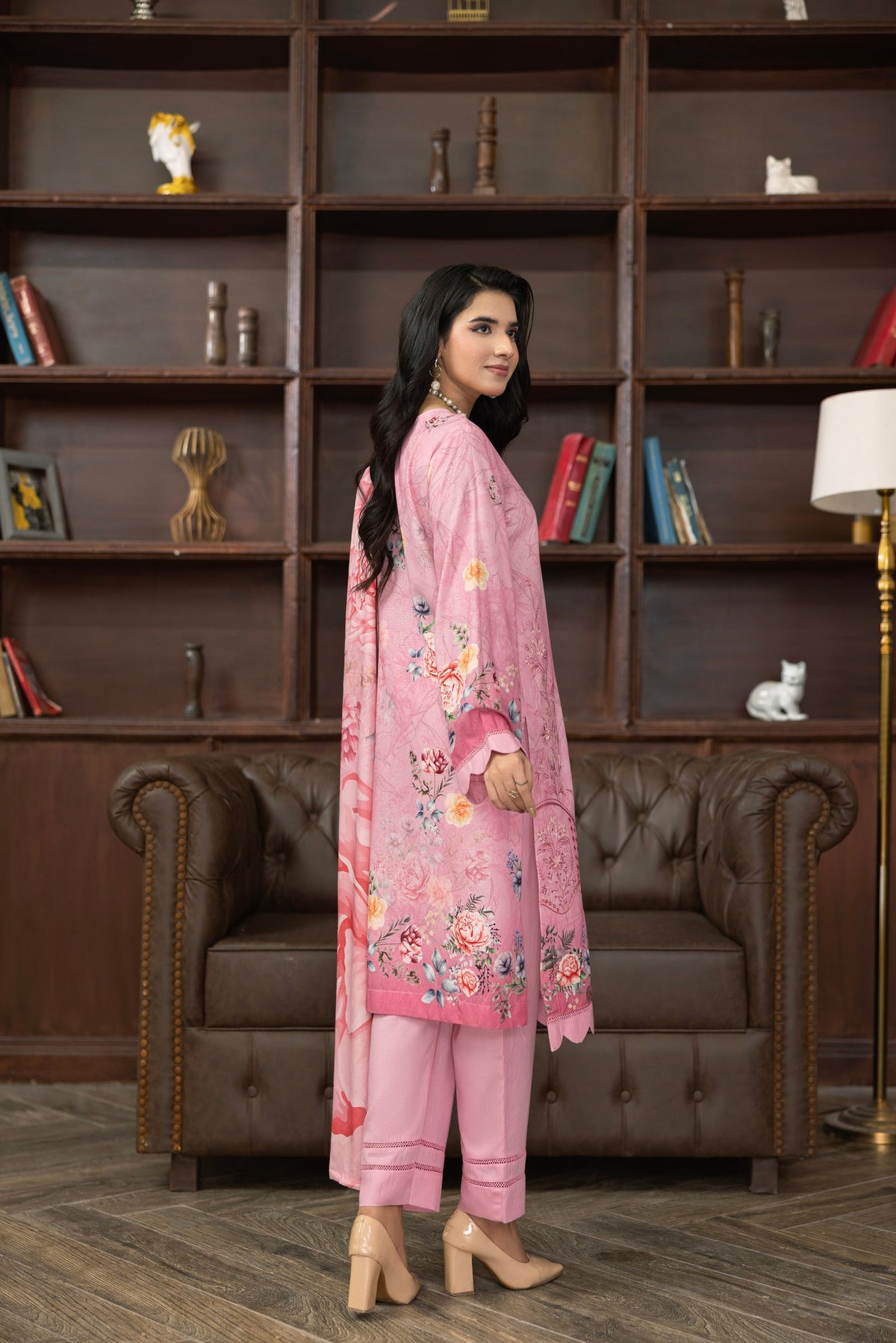 AZURA by Lamisah Karandi Embroidery 3 Piece Unstitched Digital Printed Karandi Suit
